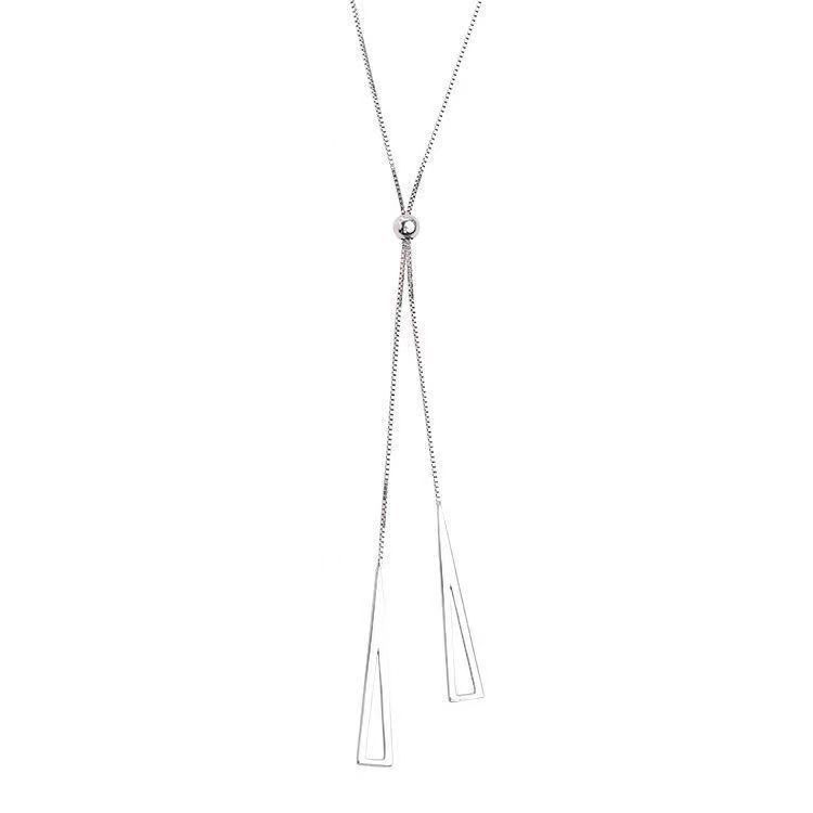 Accessories Simple Long Triangle Sweater Chain