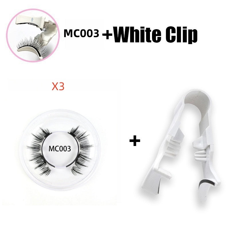 Magnetic Glue-free Magnetic Suction False Eyelashes Suit With Clip One-pair Package Reusable