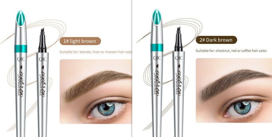 Four Prong Liquid Eyebrow Pencil Waterproof And Sweat Proof Makeup And Color Display