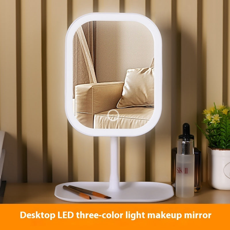 Led Make-up Mirror Desktop Multi-function With Light Adjustable Dressing