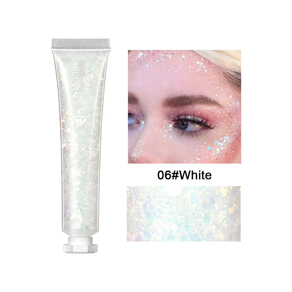 Monochrome Eye Shadow Sequins Cream Colorful Brightening Highlight Face Body Sequins Gel Stage Makeup