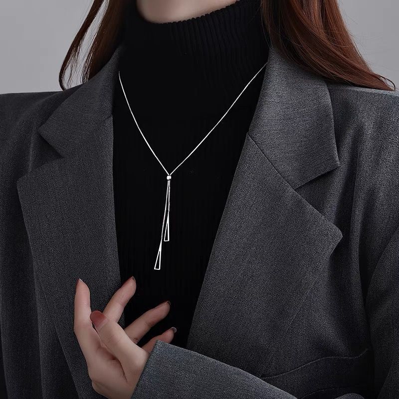 Accessories Simple Long Triangle Sweater Chain
