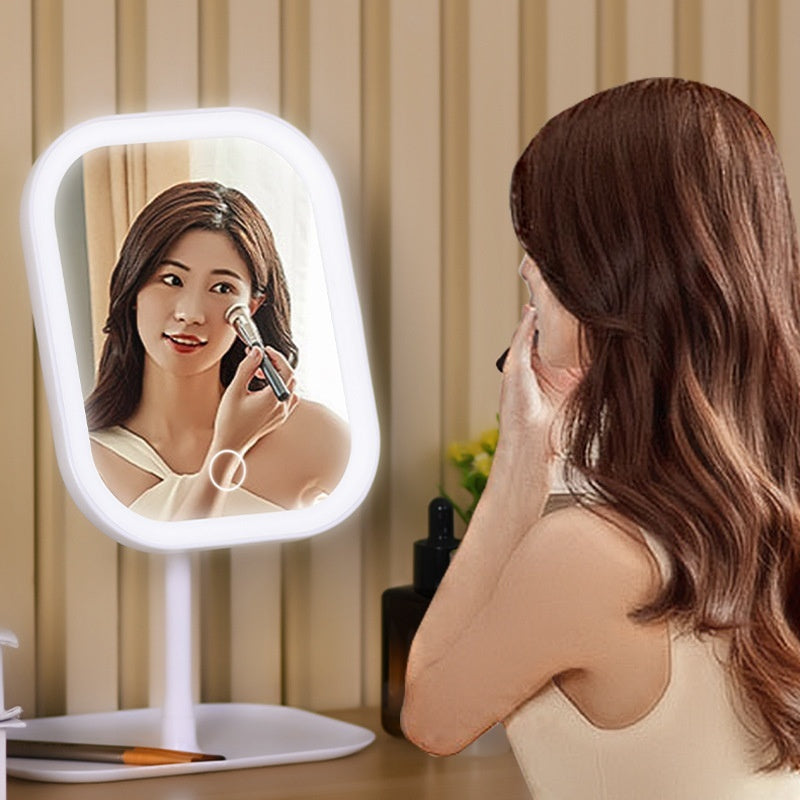 Led Make-up Mirror Desktop Multi-function With Light Adjustable Dressing