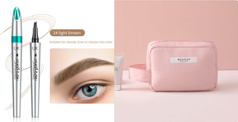 Four Prong Liquid Eyebrow Pencil Waterproof And Sweat Proof Makeup And Color Display