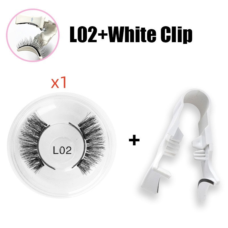 Magnetic Glue-free Magnetic Suction False Eyelashes Suit With Clip One-pair Package Reusable